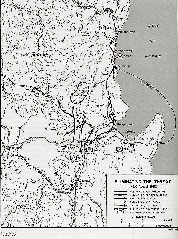 CHAPTER XVIII, Battle for the Eastern Corridor to Pusan, South to the ...