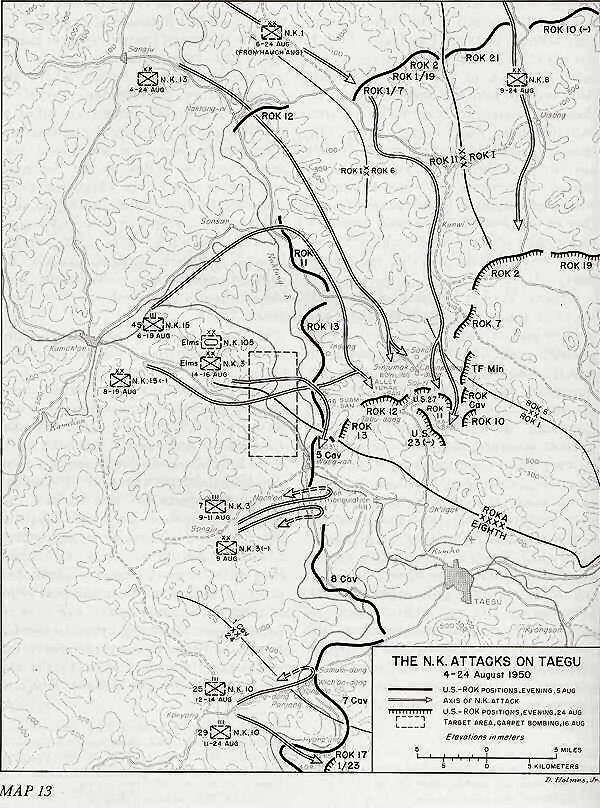 CHAPTER XIX, The Taegu Front, South to the Naktong, North to the Yalu