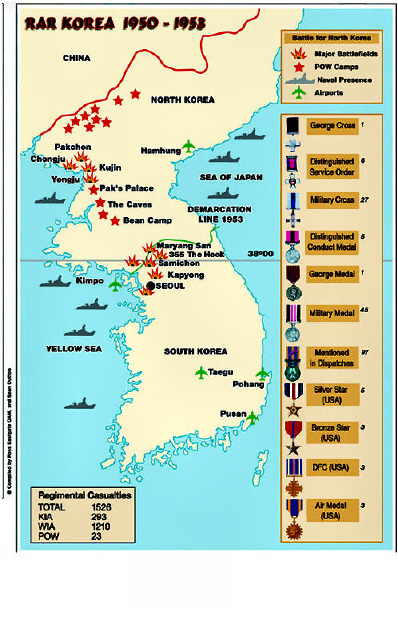 RAR Korea Map